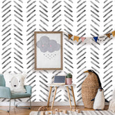 Watercolor Herringbone Wallpaper